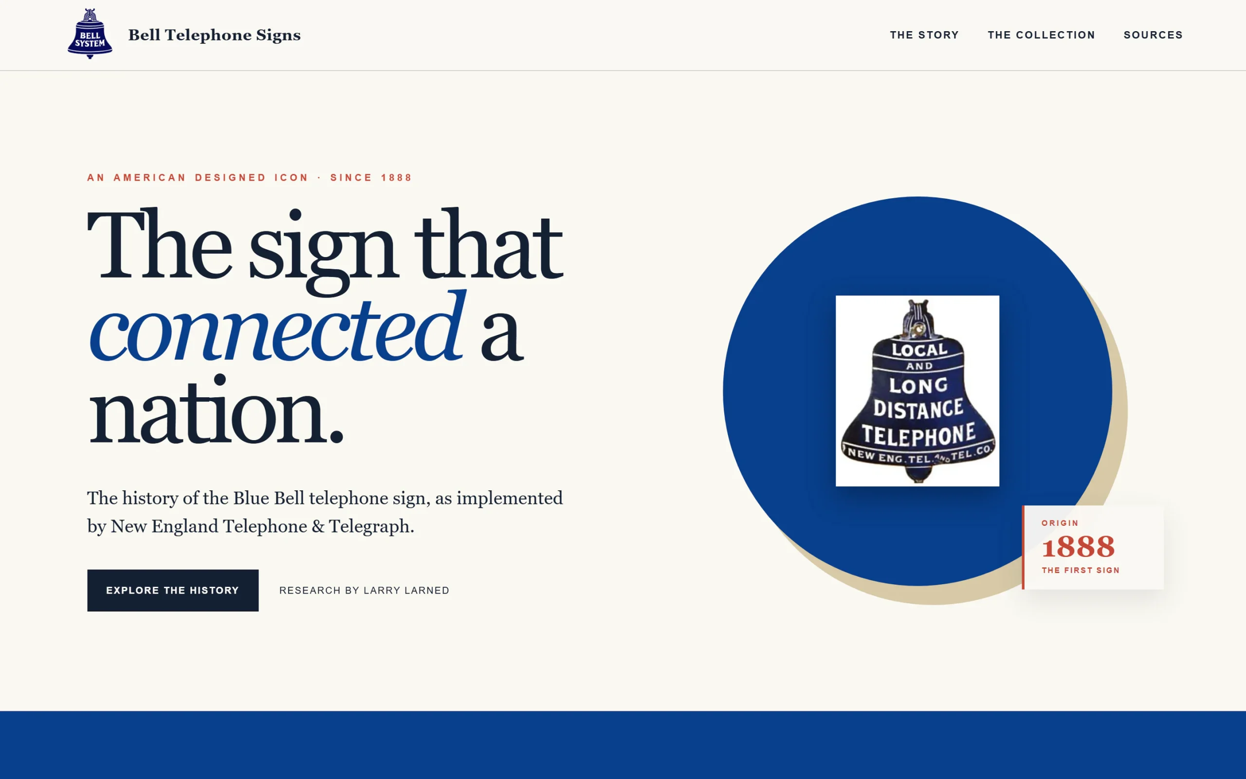 Blue Bell Telephone Signs website hero
